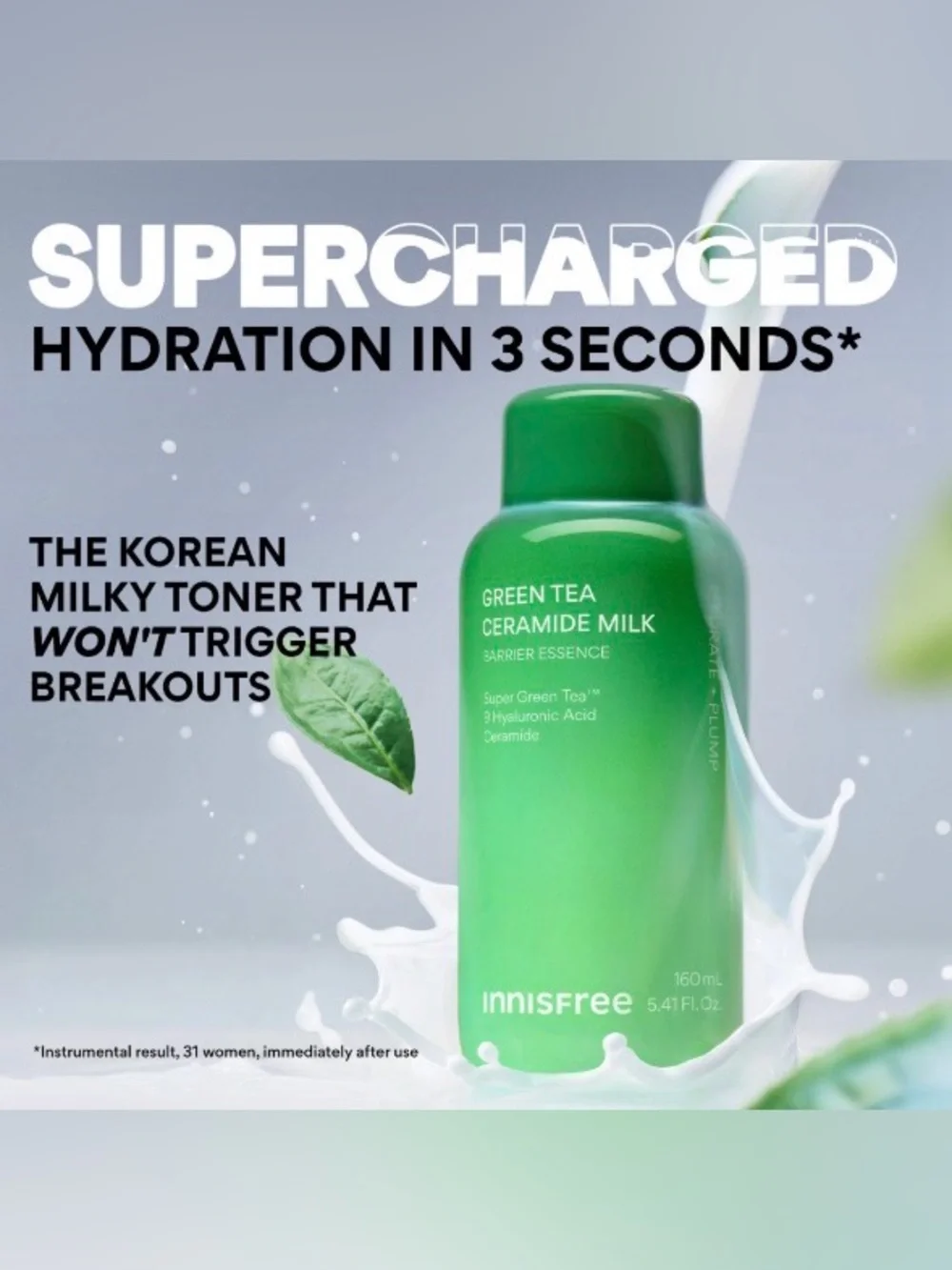 Innisfree Green Tea Ceramide Milk Barrier Essence - 160 ml